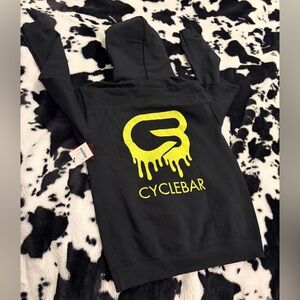 Cyclebar Black Hoodie with Yellow Logo